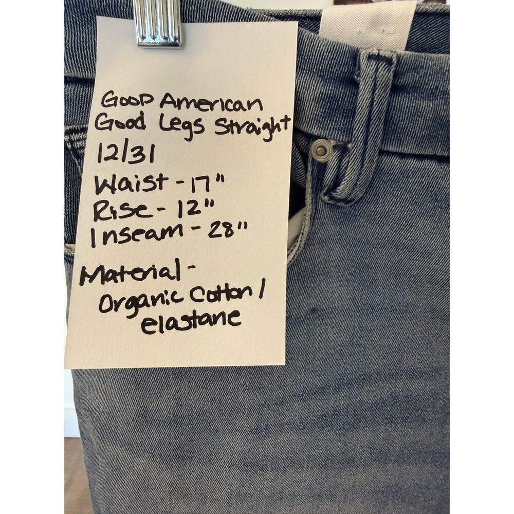 NWT Good American Good Legs Straight, 12/31 - Picture 6 of 7